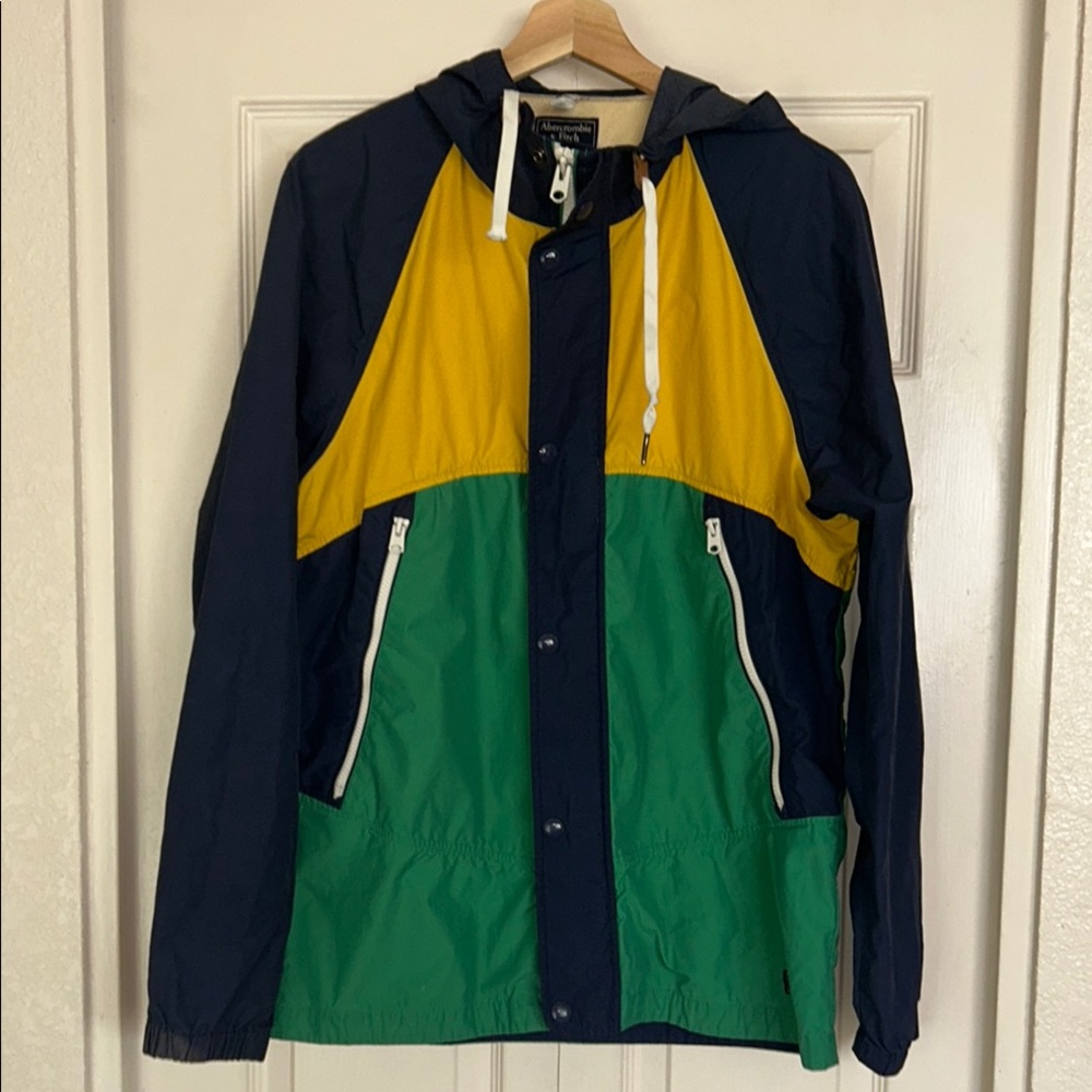 Vintage 90s Abercrombie & Fitch Color Block Windbreaker